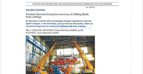 World Oil - Vacuum thermal desorption recovery of drilling fluids from cuttings