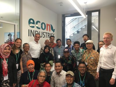 Delegation from Indonesia visits econ industries to learn about zero industrial waste