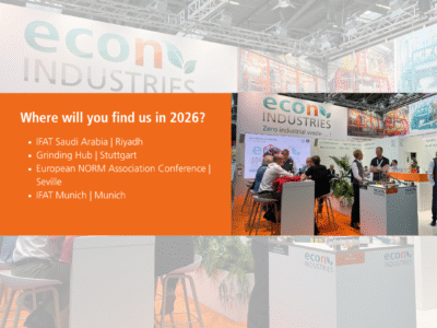 Messen & Konferenzen 2026 – econ industries weltweit im Einsatz