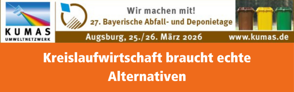 Kreislaufwirtschaft braucht echte Alternativen: Wir sind auf den Bayerischen Abfall- und Deponietagen 2026